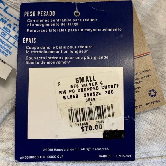 Champion‎ Women’s Reverse Weave Cropped Cut-Off Hooded Sweatshirt Size S NWT - Picture 8 of 13